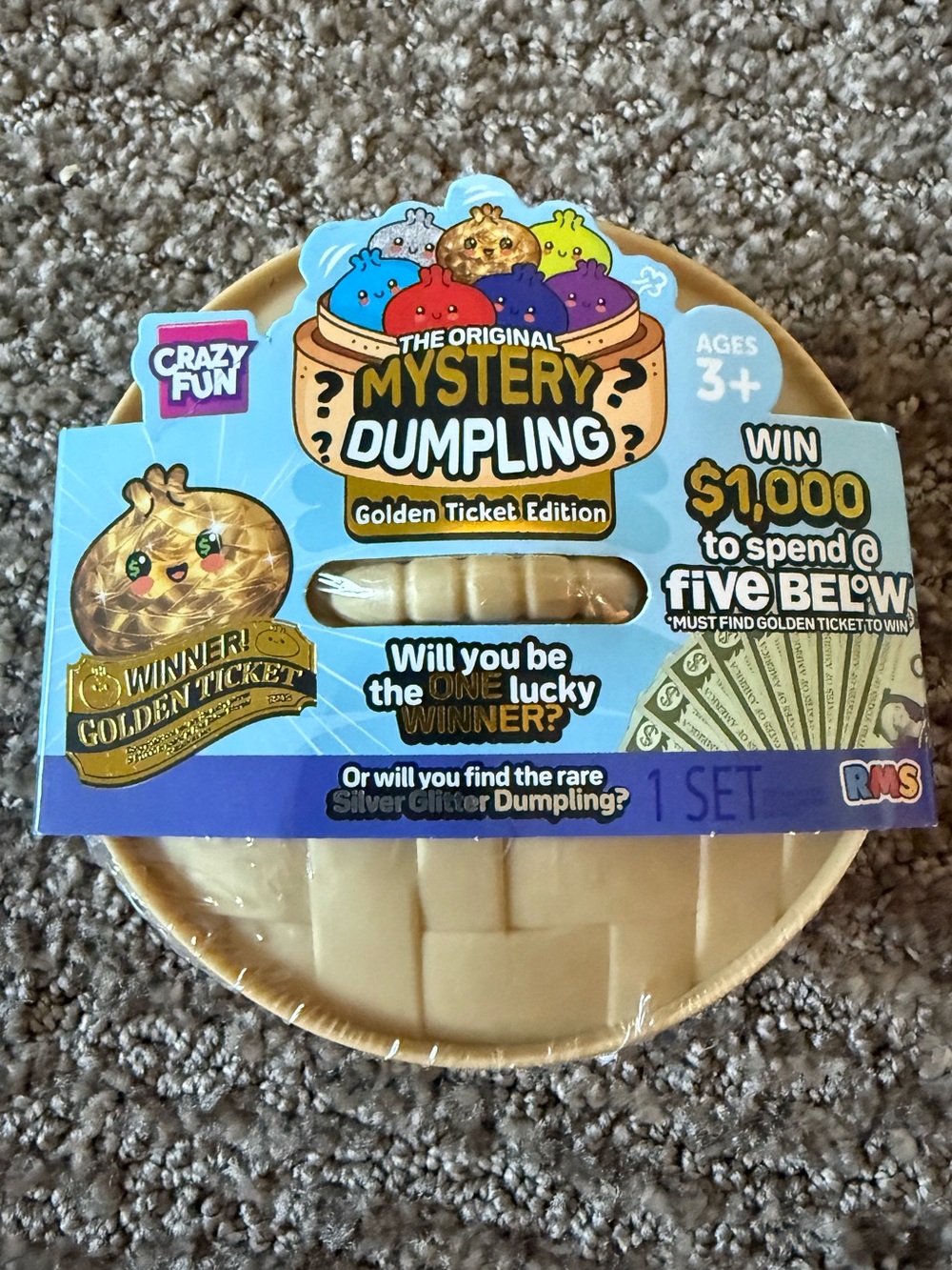 NWT GOLDEN TICKET EDITION Mystery Dumpling Squishy RMS 5 Below